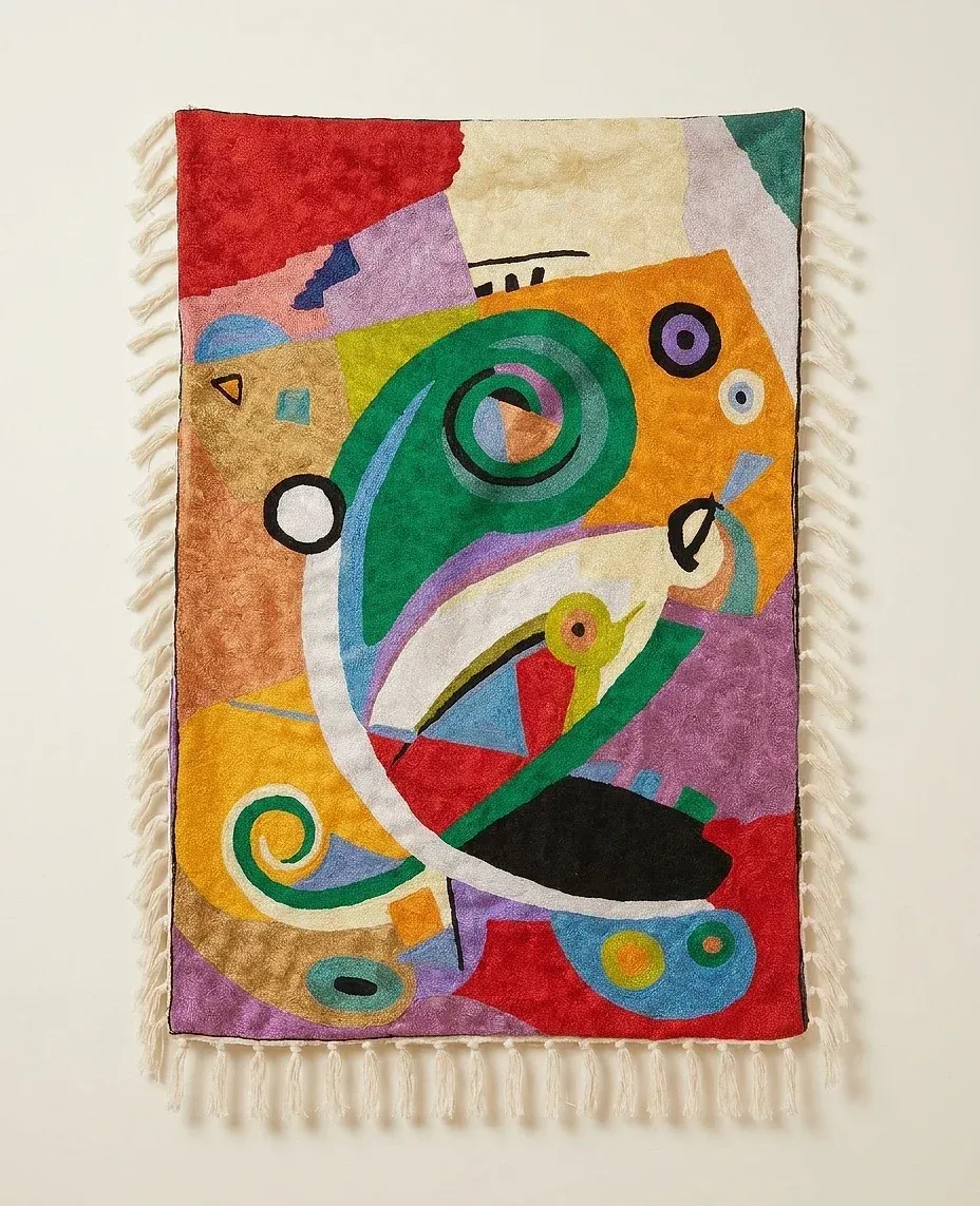 Kaleidoscope — hand-embroidered viscose silk tapestry by Aruha Atelier